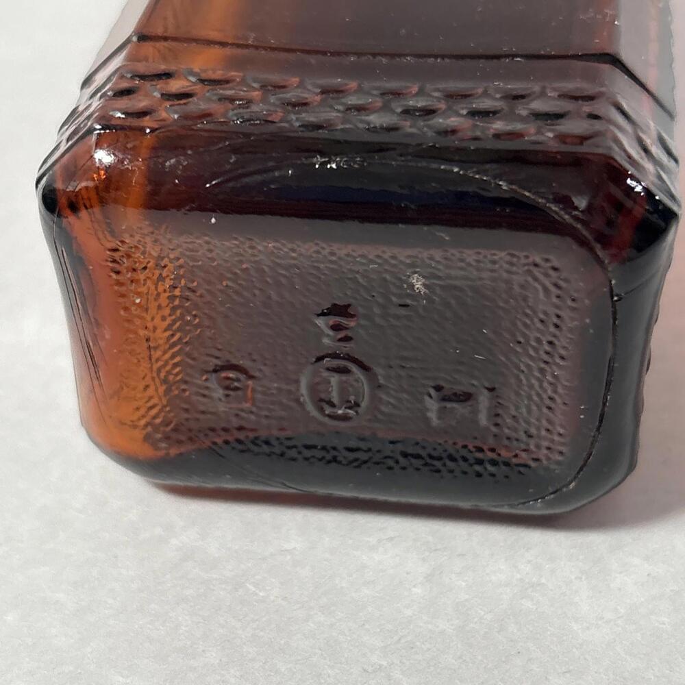 Vintage McKesson Embossed Fish Cod Liver Oil Bottle with Cap, Amber, Label - Picture 5 of 10